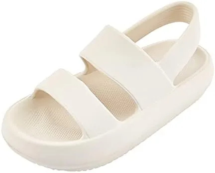 ausland womens waterproof sandals with cloud platform sole non slip hiking sport sandals wback strap water shoes for women outdoor summer 9us 90121 beige 40eu